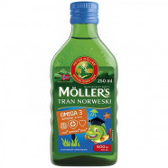 Купить Рыбий жир Меллер Moller omega 3 (Mollers) раствор с фруктовым вкусом Европа флакон 250мл в Краснодаре
